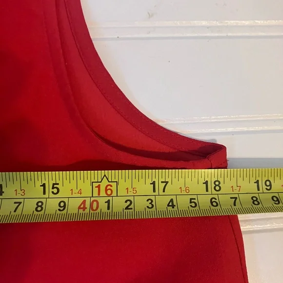 J Crew Orange/Red Ruffle Sleeveless Top - Picture 9 of 10